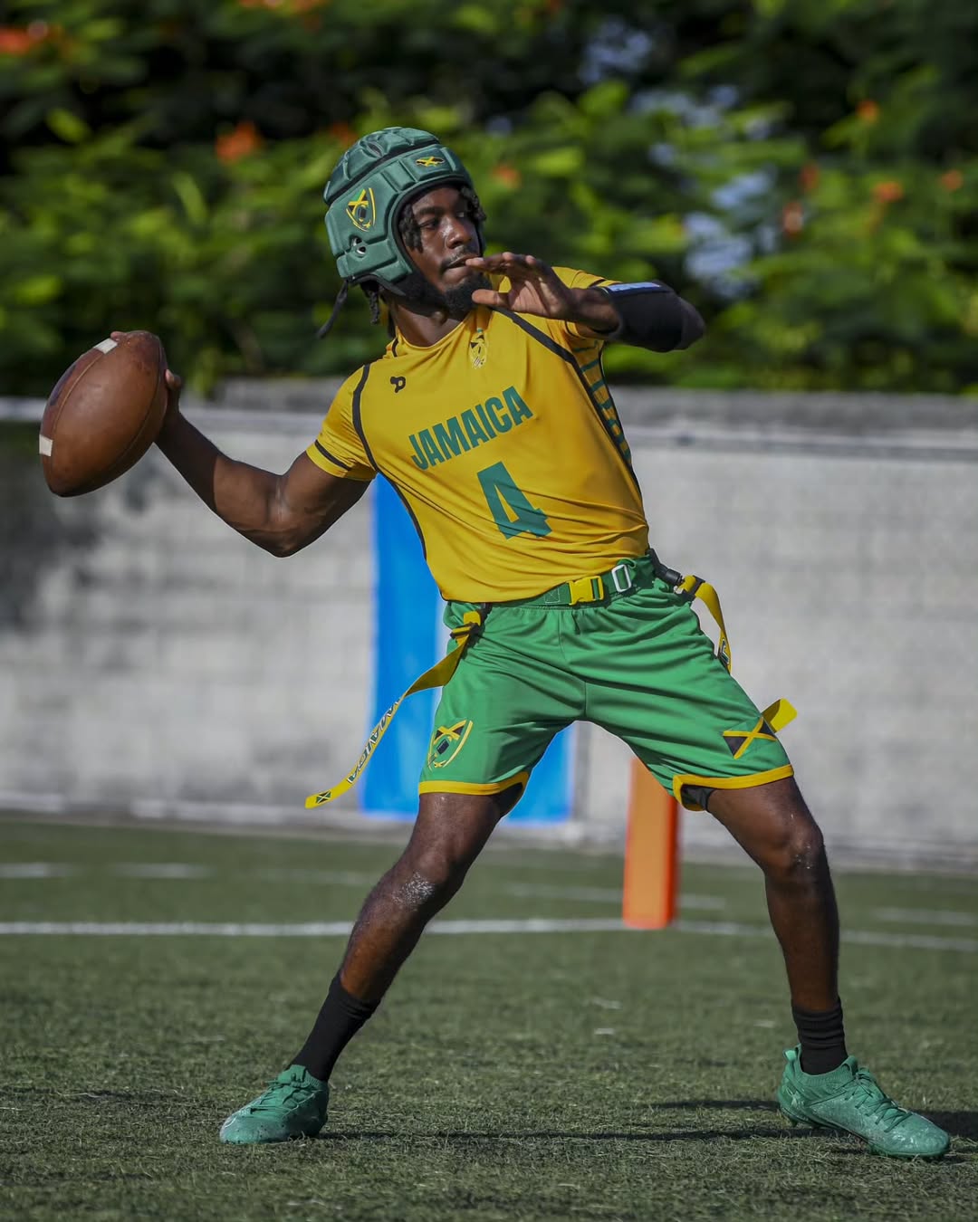 Jamaica Men's Flag Football Team in Action